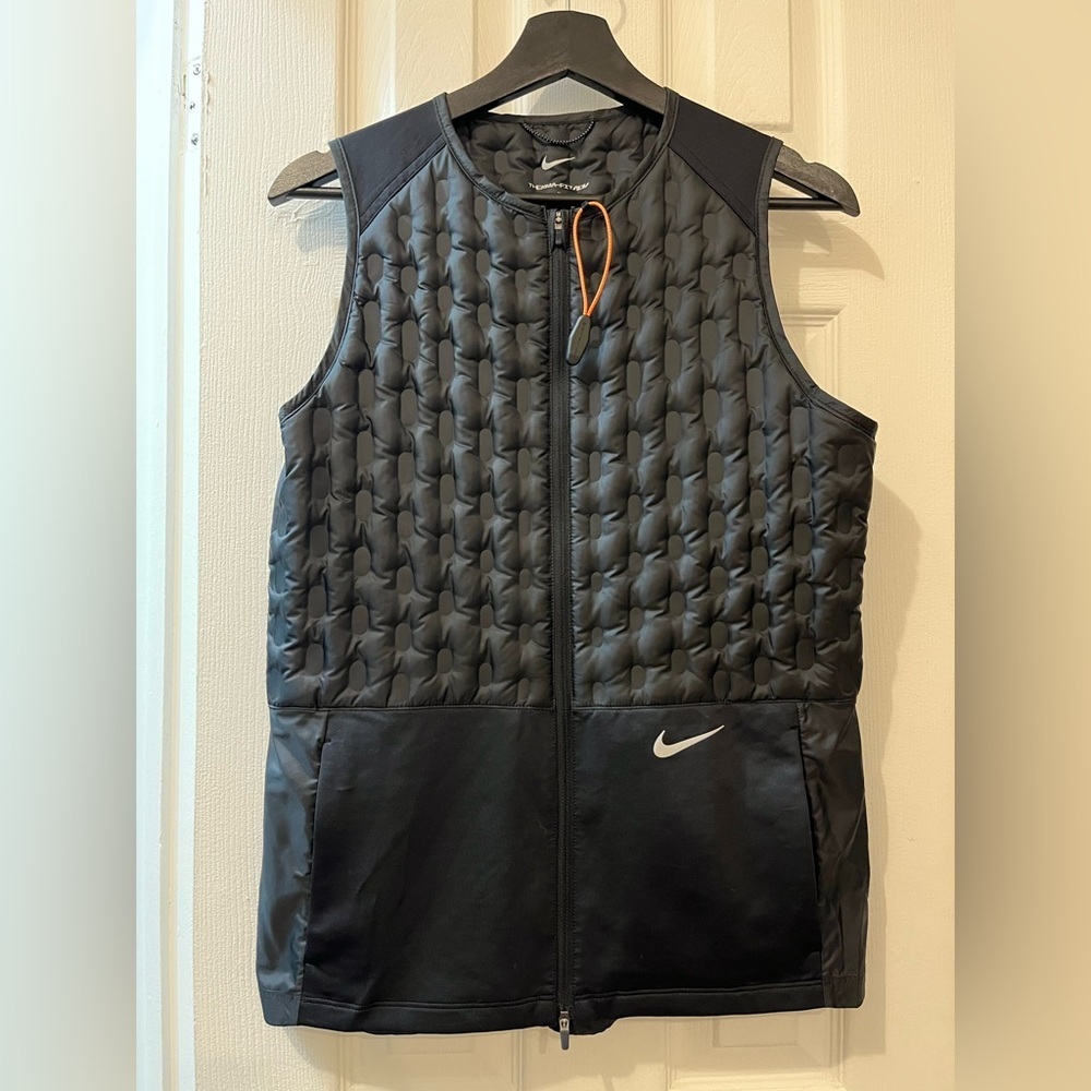 New Nike Women's Black ThermaFit ADV Aeroloft Quilted Running Vest